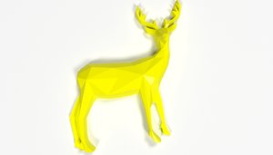 3D deer broche