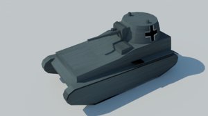 leichttraktor tank 3D