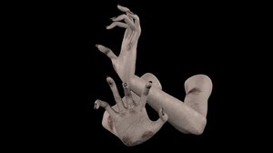 rigged zombie hands model