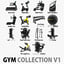 14 gym equipments 3D model