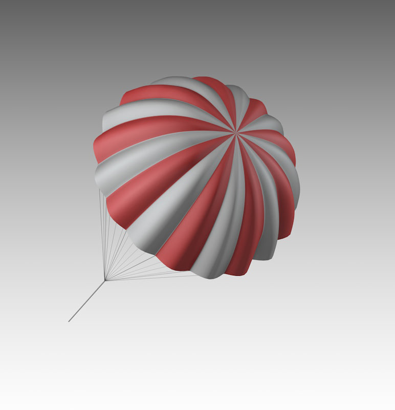 Brake parachute chute 3D model TurboSquid 1169123