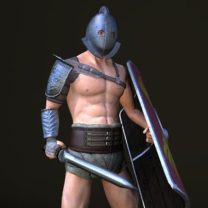 3D gladiator rigged model