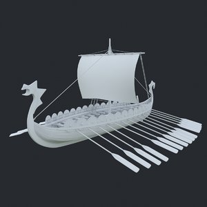 drakkar viking ship model