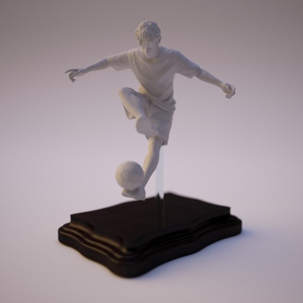 Modelo 3d Trofeo De La Estatua Del Futbol Del Futbol Del Estilo Libre Turbosquid