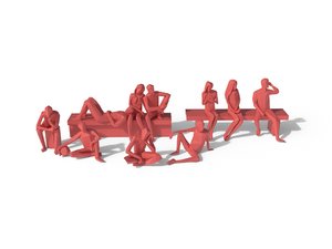 3D people crowd model