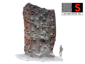 3D model climbing wall 8k hd