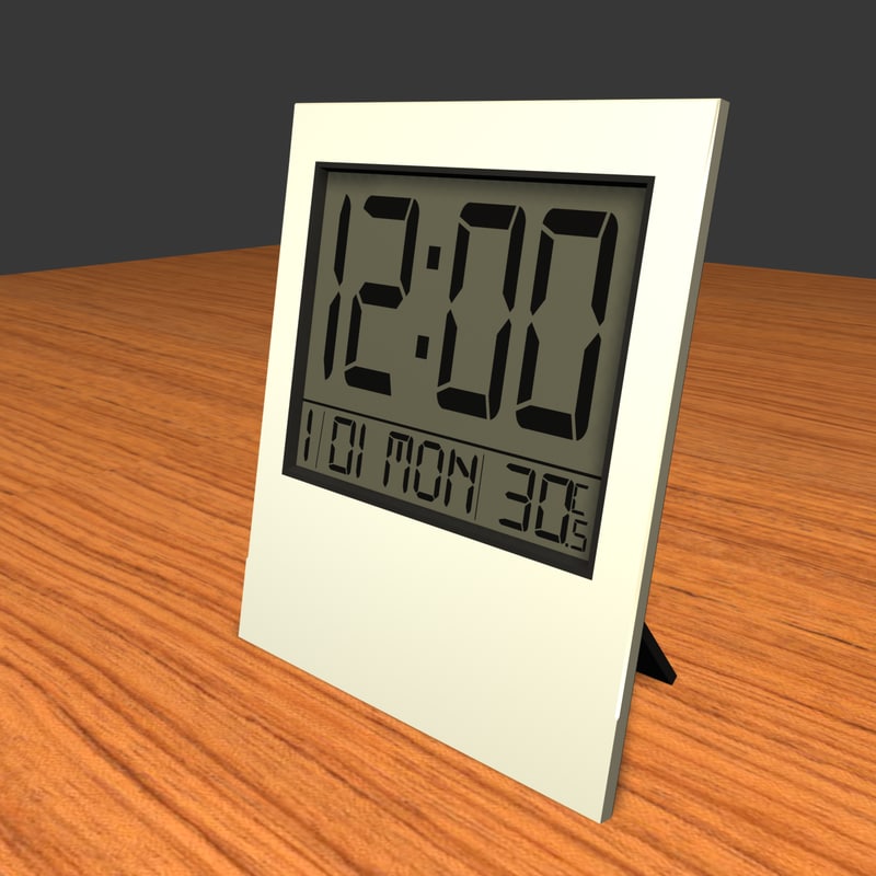 digital clock 3d