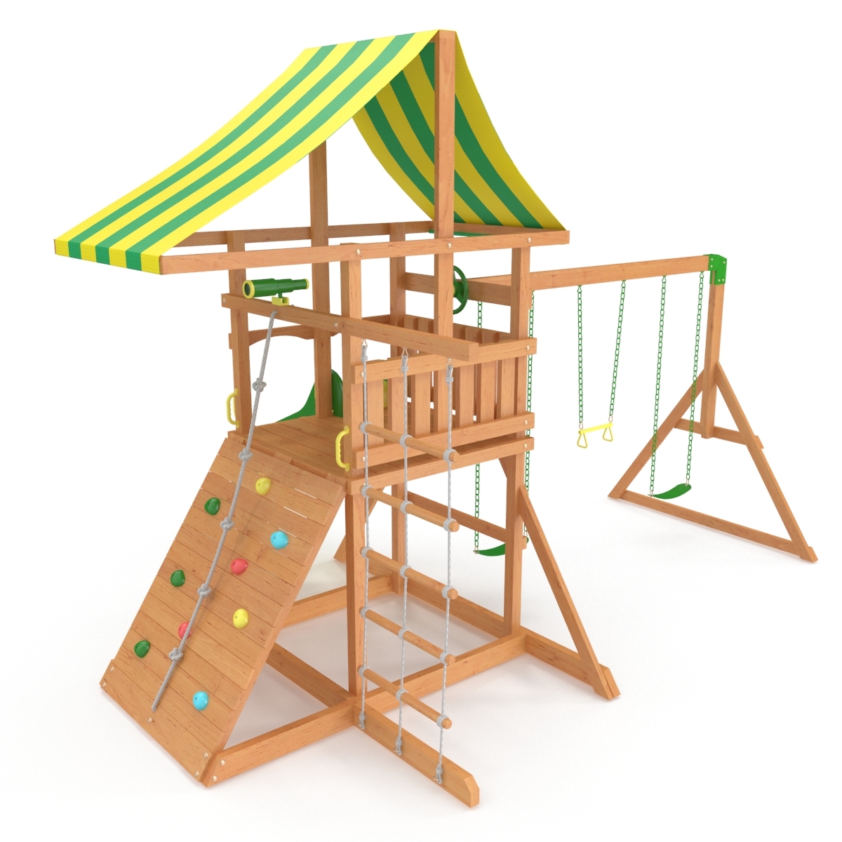 3D backyard wood play set TurboSquid 1169808