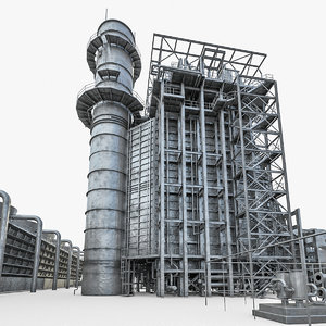 gas turbine plant 3D model