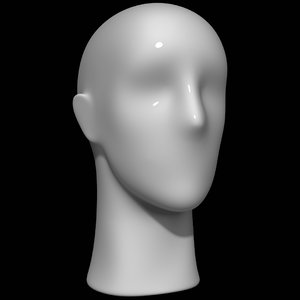 3D model mannequin head man