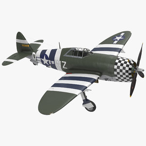fighter aircraft republic p-47 model