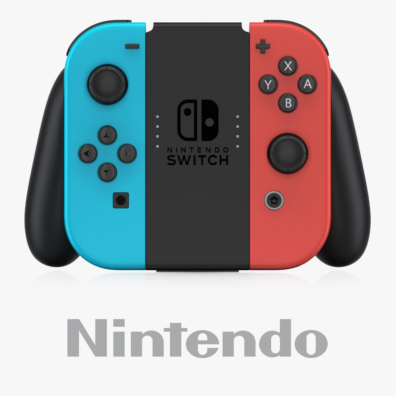 Nintendo joycon grip 3D model - TurboSquid 1170254