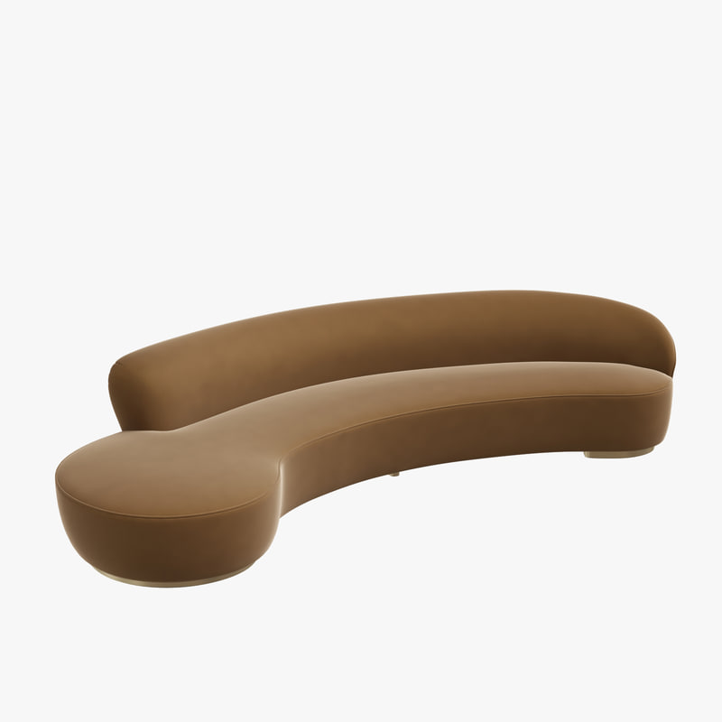 3D curved sofa vladimir kagan - TurboSquid 1170300