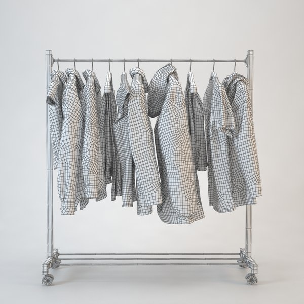 Clothes rack 3D model - TurboSquid 1170353