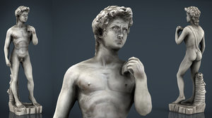 3D david statue