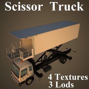 3D model scissor truck basic