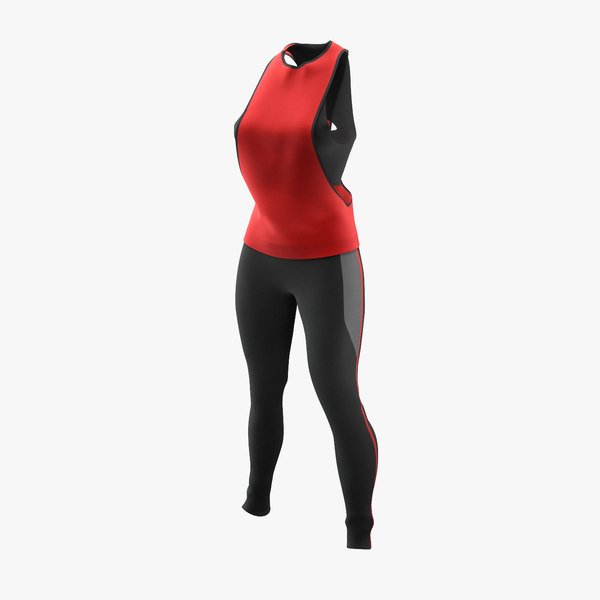 3D woman wear sports