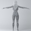 3D female character girl blender model