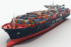 container ships 3D