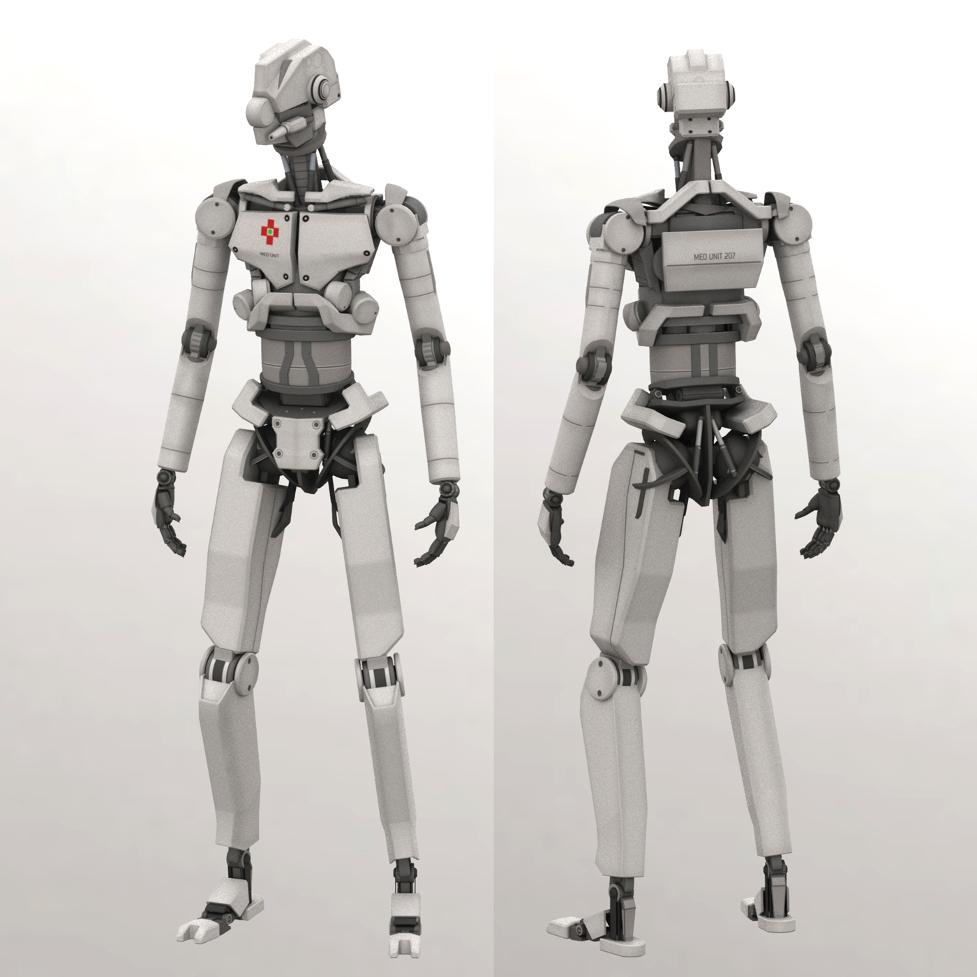 3D android robot rigged model - TurboSquid 1170626