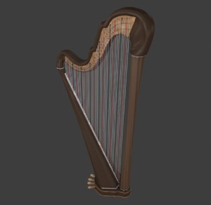 harp strings 3D