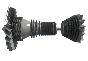 turbine engine 3D model