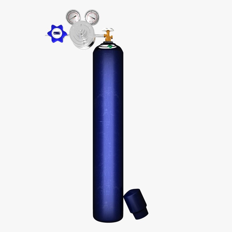 Compressed gas cylinder regulator 3D TurboSquid 1170670