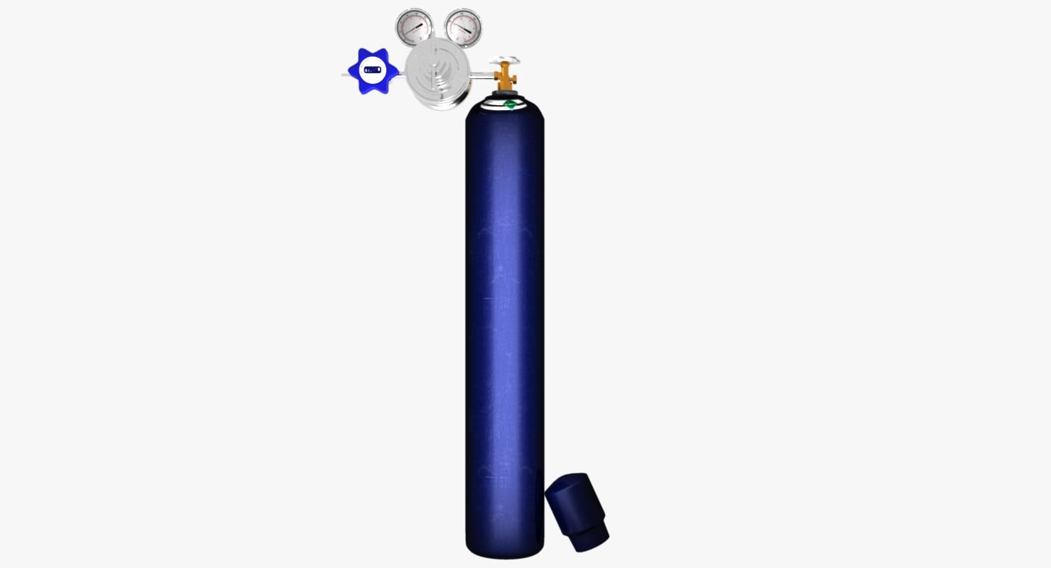 Compressed gas cylinder regulator 3D TurboSquid 1170670