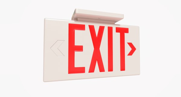 Exit Sign 3D Models for Download | TurboSquid