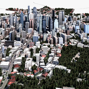 cityscape scene highrise 3D model