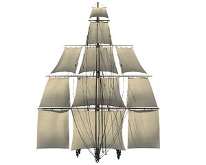 sailing ship mast 3D model