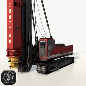 3D rotary drilling rig model