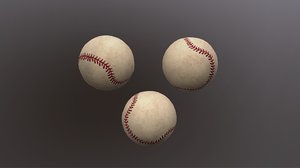3D baseball ball model