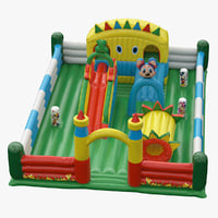 3D realistic inflatable playground model