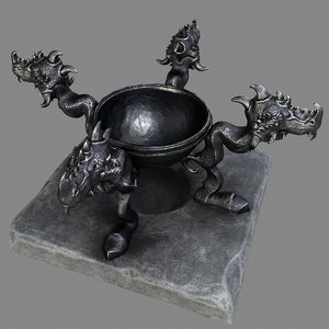 witch cauldron 3D model
