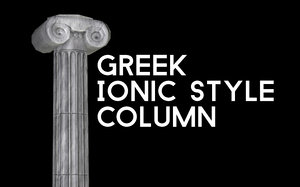 3D ancient greek ionic column
