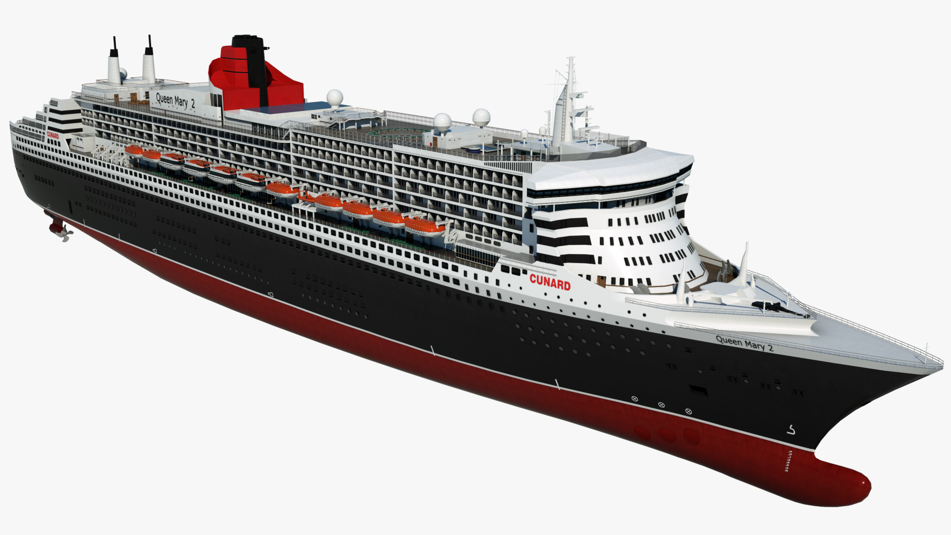 Cruise queen mary 2 model - TurboSquid 1171590