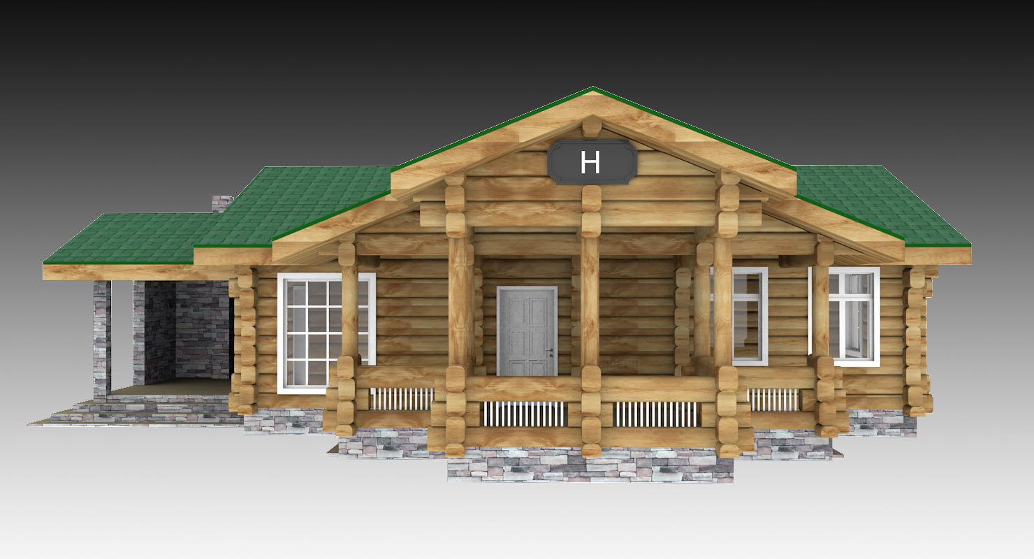 Holz Blockhaus 3D-Modell - TurboSquid 1171595