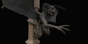 3D demon gargoyle model