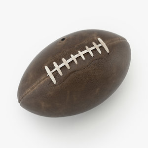 3D model sculpted vintage american football