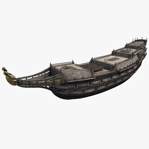 3D galeon ship body