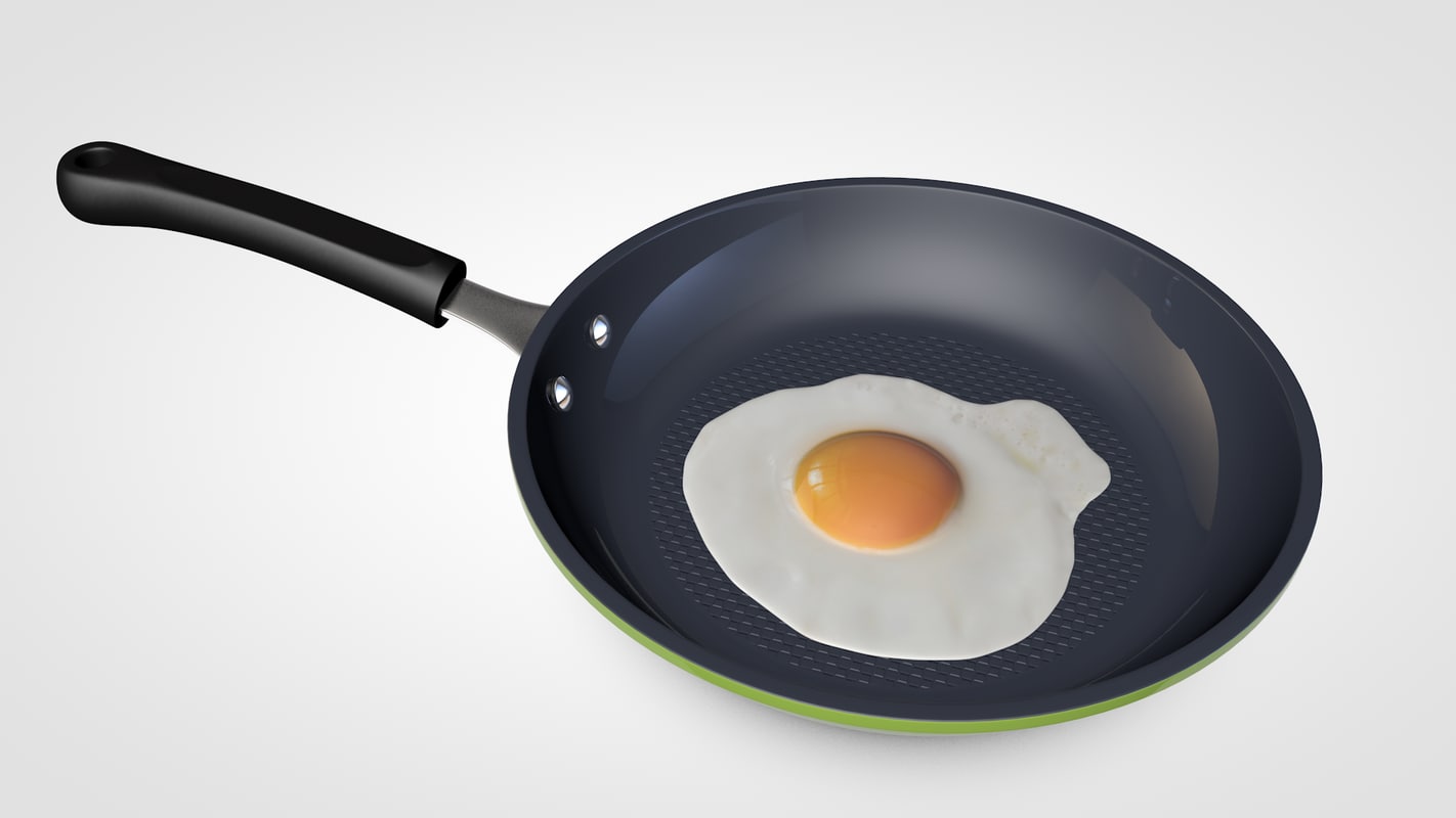 3D frying pan egg - TurboSquid 1171757