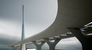 3D modern bridge architecture model