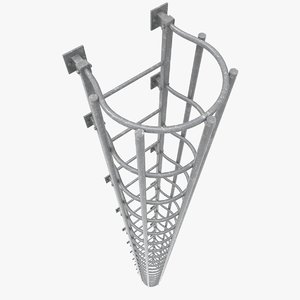 3D industrial ladder outdoor model