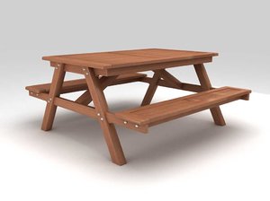 3D picnic table