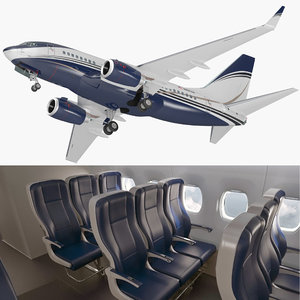 3D boeing 737-600 interior generic model