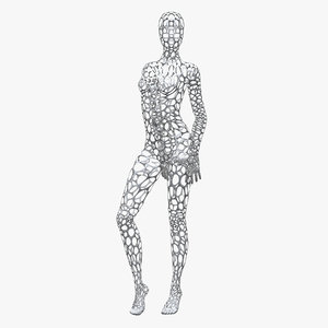 3D female wire mannequin