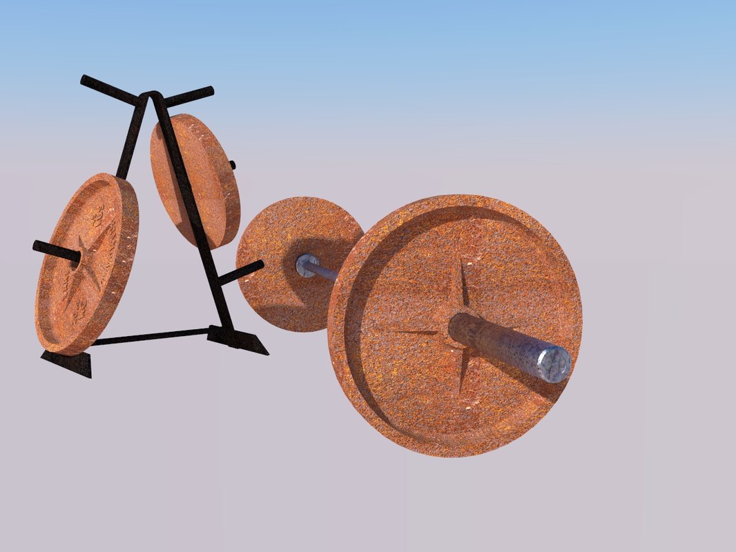 Aged weight set model TurboSquid 1172041