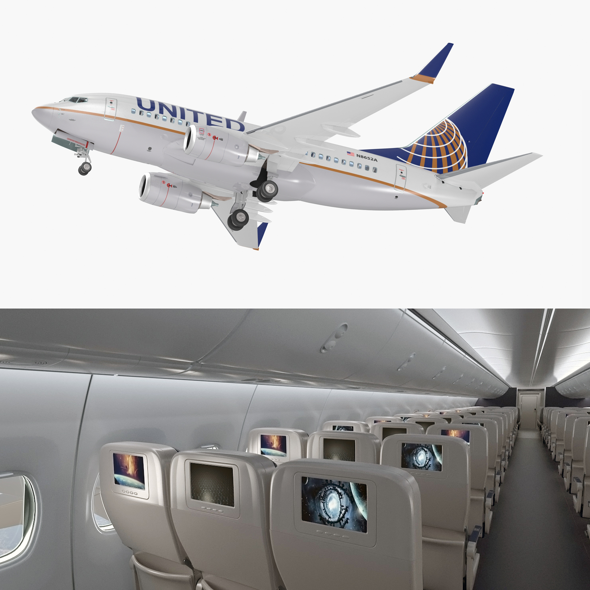 Boeing 737 600 Mit Interior United Airlines Rigged