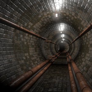 modular sewer tunnel pbr model